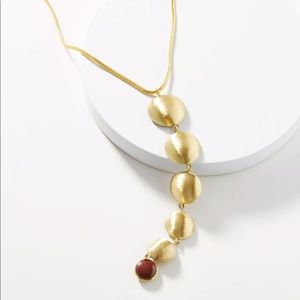 Anthropologie Lena Bernard LilyPad Lariat Necklace